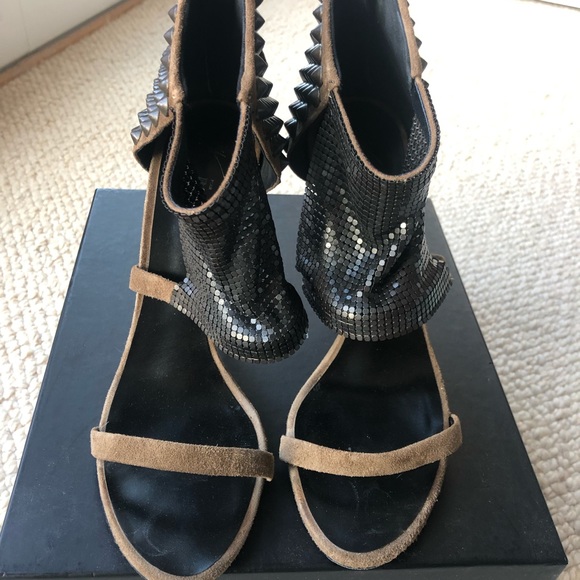 Balmain Shoes - Balmain x Giuseppe Zanotti mesh stud heel sandal